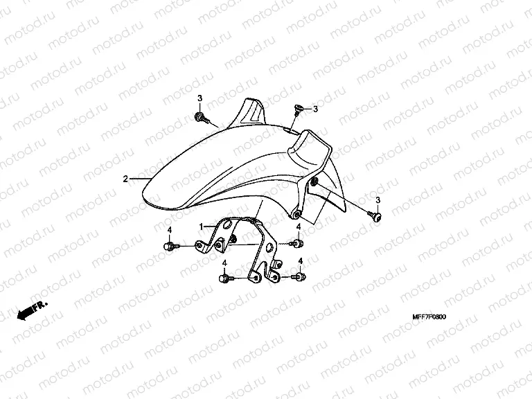 F-8 FRONT FENDER