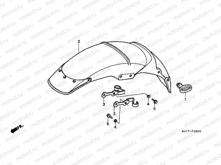 F-8 FRONT FENDER