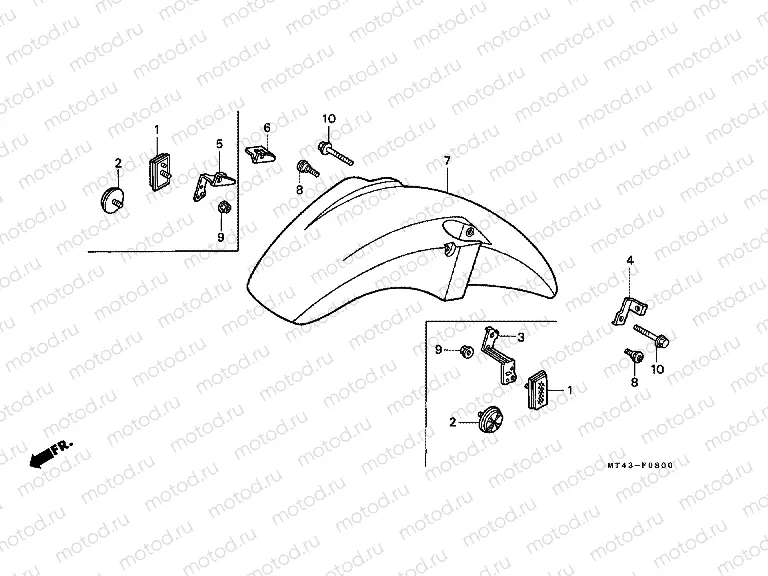 F-8 FRONT FENDER