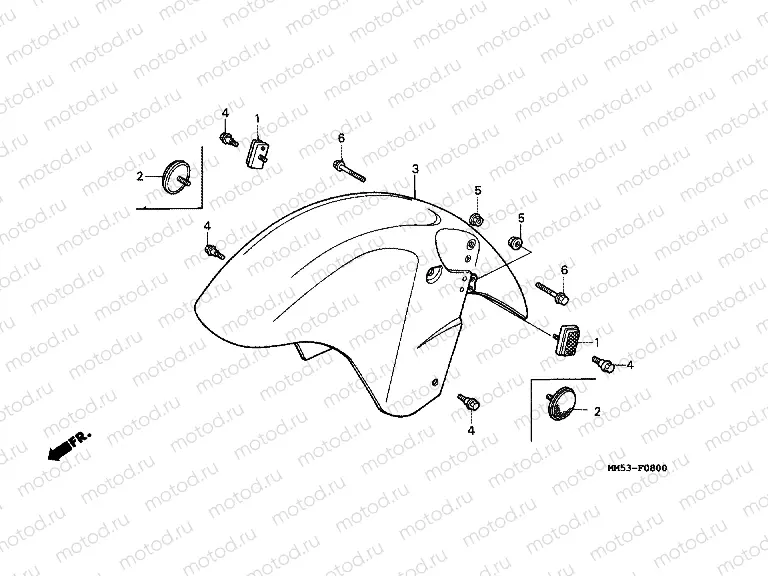 F-8 FRONT FENDER