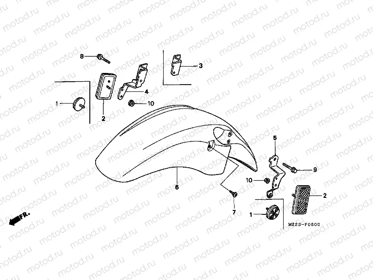 F-8 FRONT FENDER