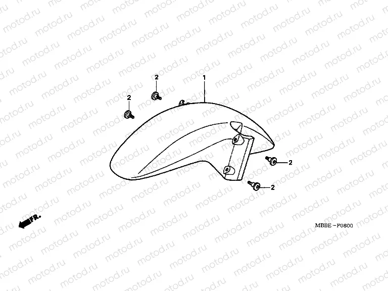 F-8 FRONT FENDER