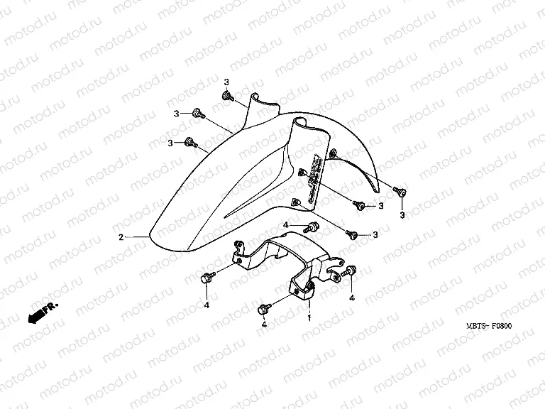 F-8 FRONT FENDER