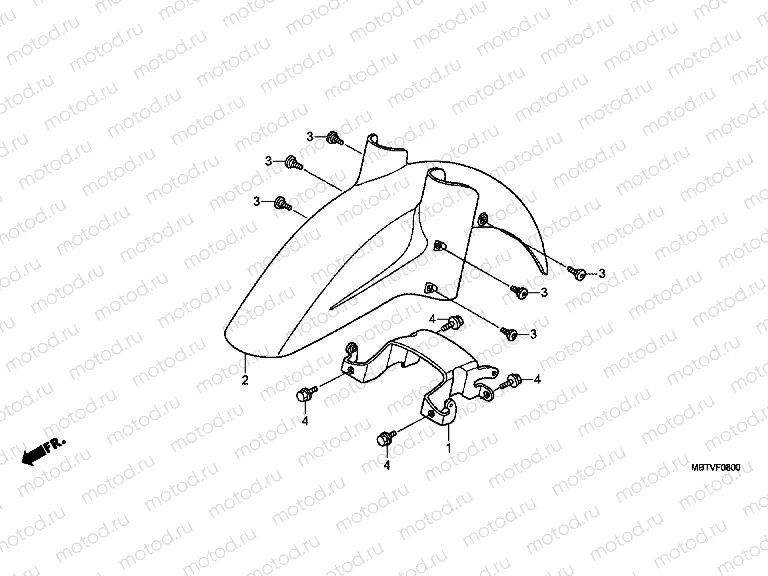 F-8 FRONT FENDER