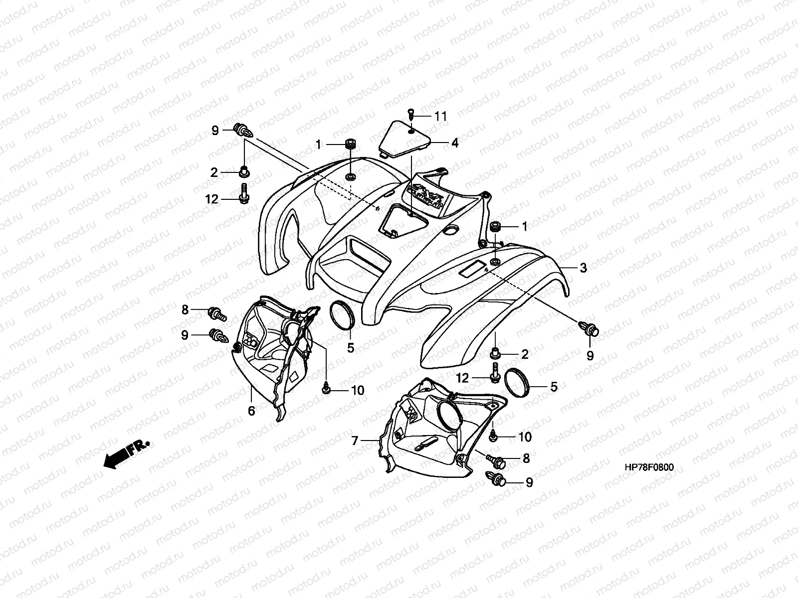 F-8 FRONT FENDER