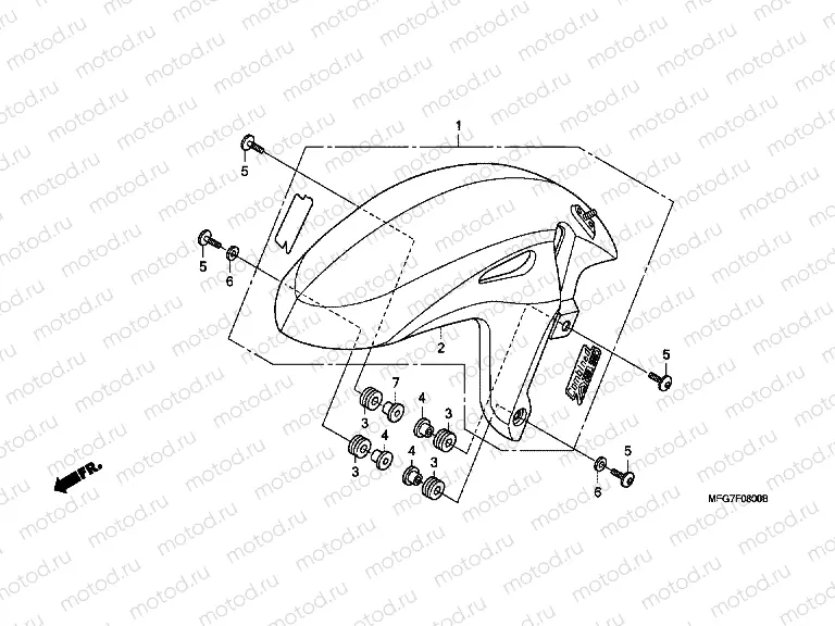 F-8 FRONT FENDER
