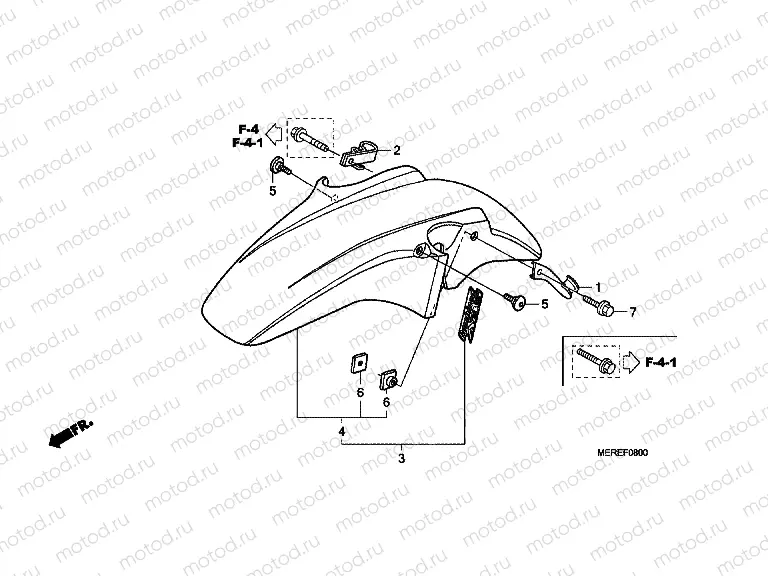 F-8 FRONT FENDER