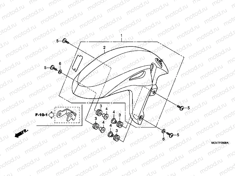 F-8 FRONT FENDER