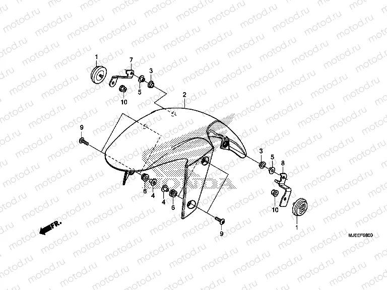 F-8 FRONT FENDER
