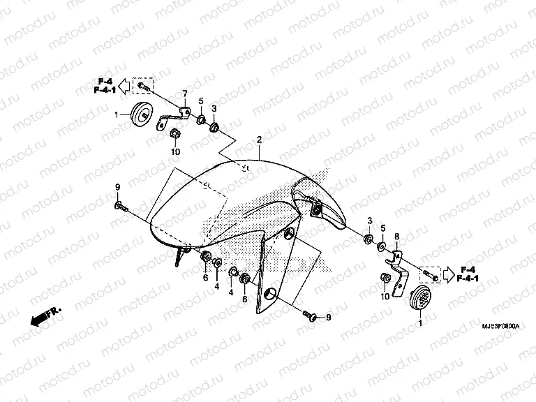 F-8 FRONT FENDER