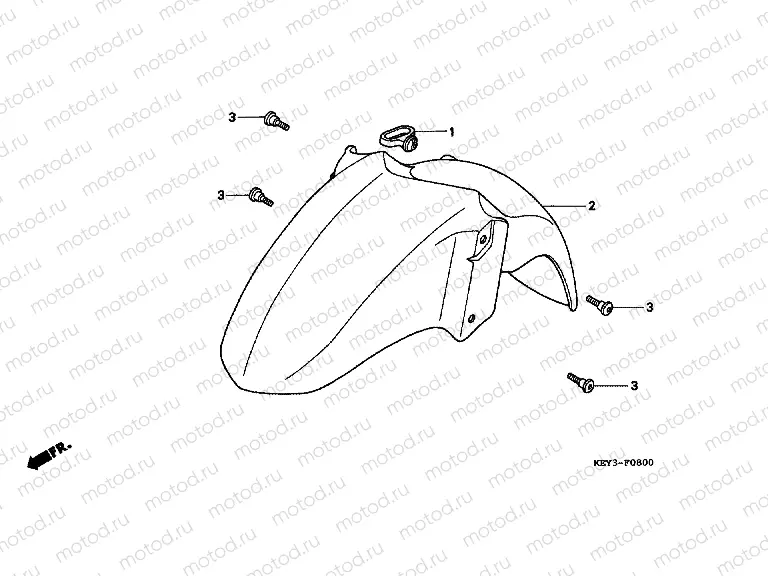 F-8 FRONT FENDER