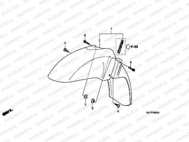 F-8 FRONT FENDER
