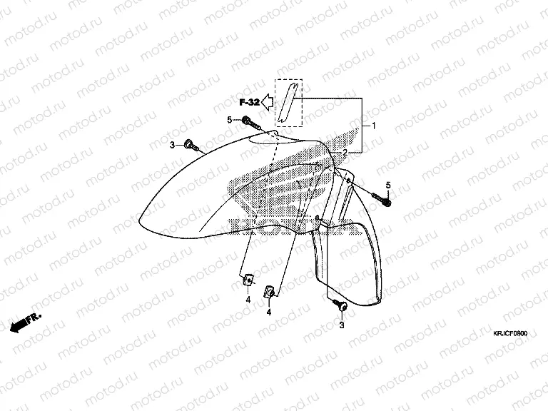F-8 FRONT FENDER