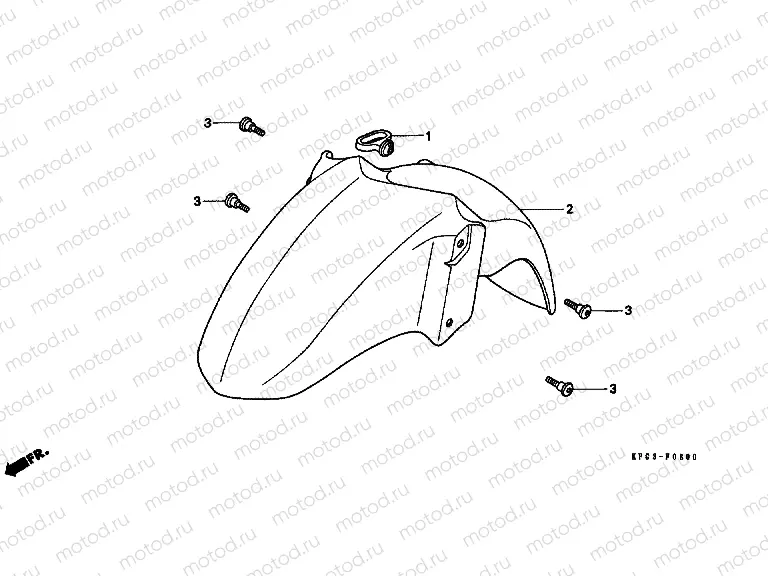 F-8 FRONT FENDER