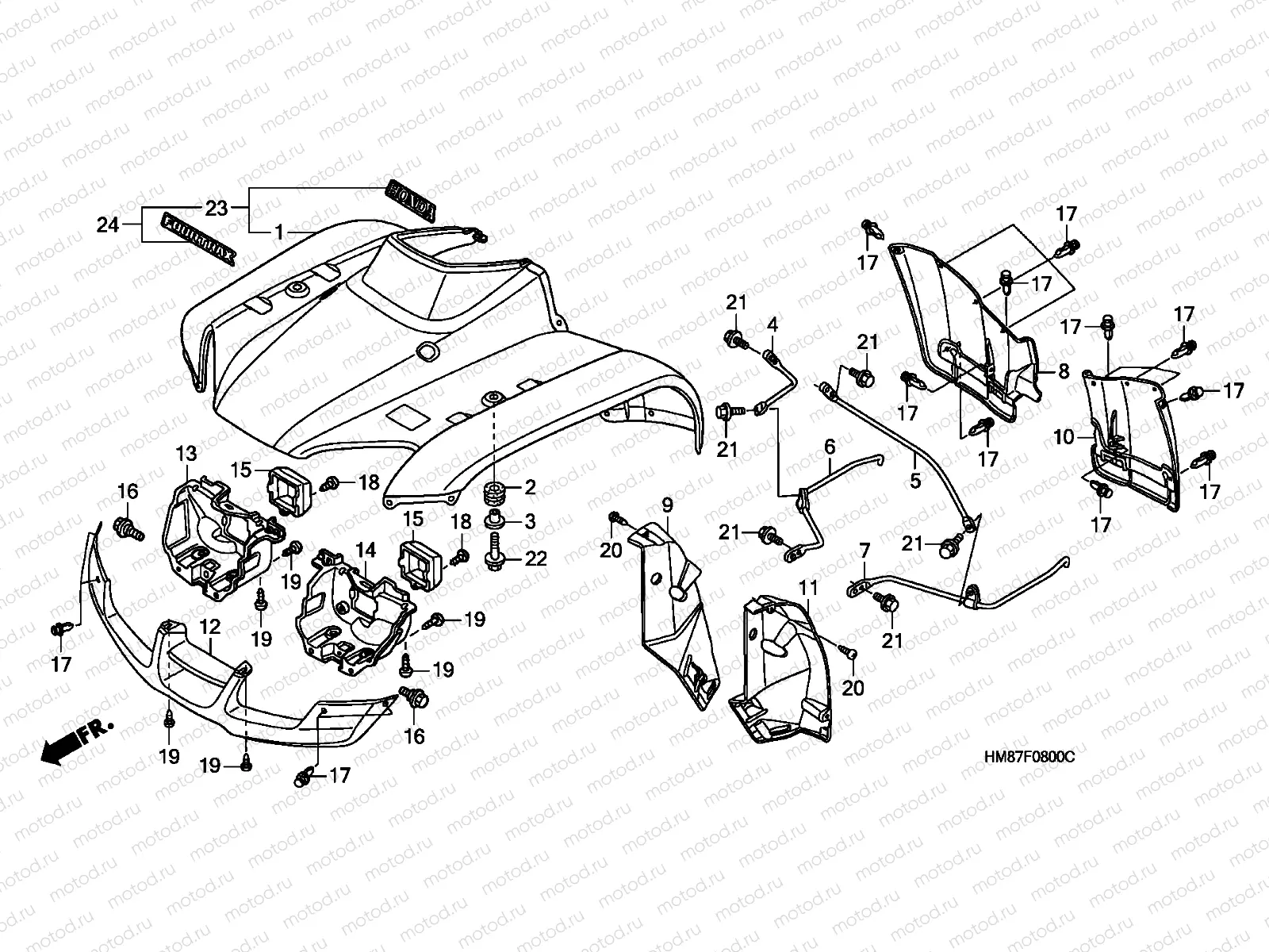 F-8 FRONT FENDER