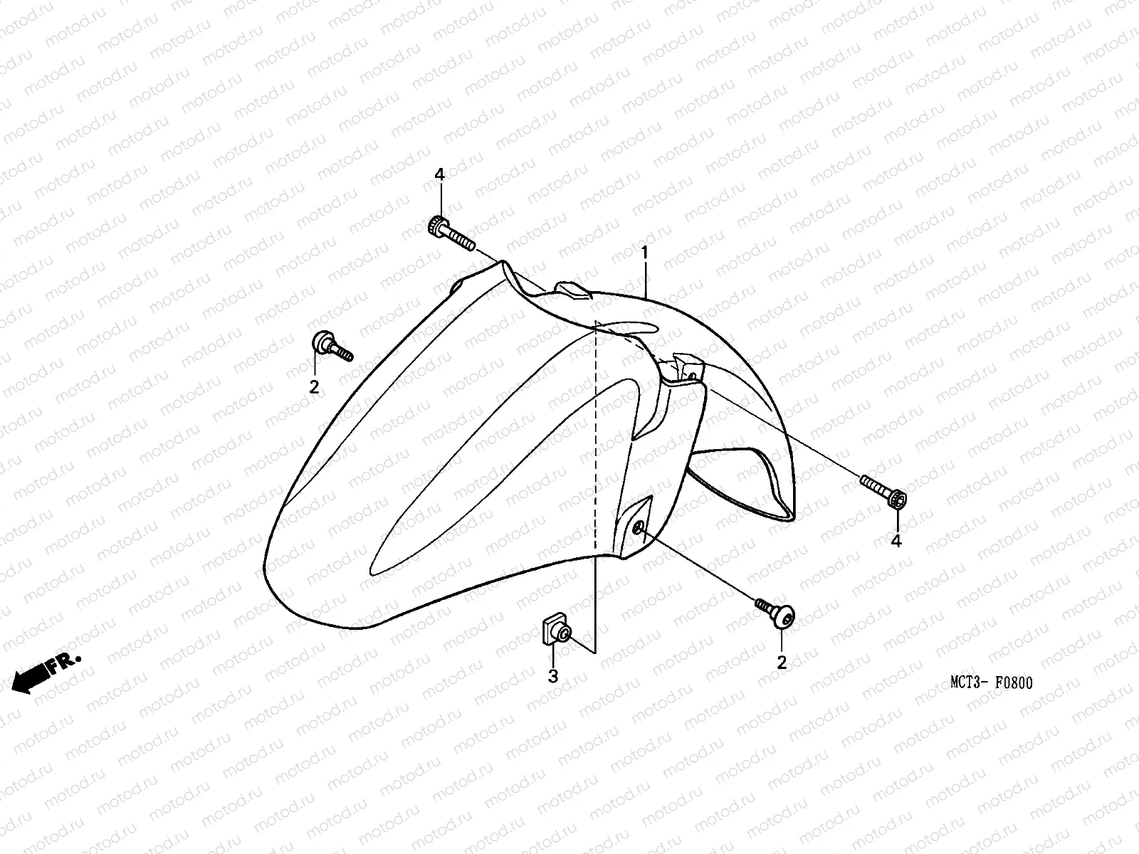 F-8 FRONT FENDER (FJS6001 / 2 / D3 / D4 / D5)