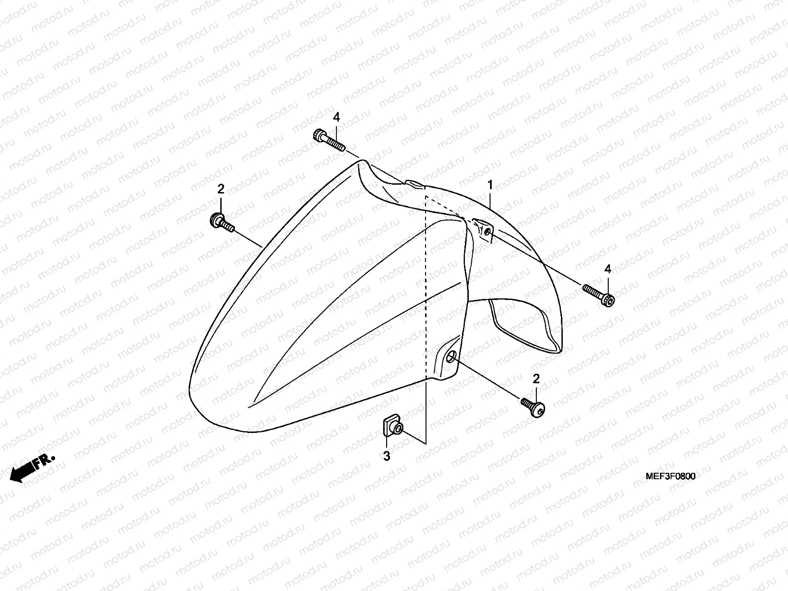 F-8 FRONT FENDER(FJS400D8)
