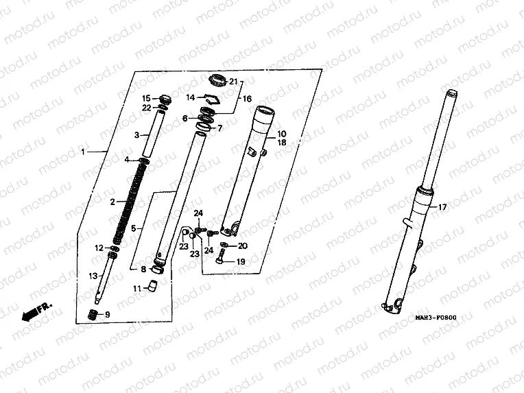 F-8 FRONT FORK