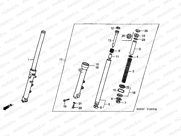 F-8 FRONT FORK