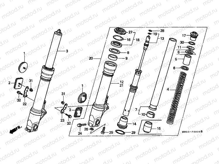F-8 FRONT FORK