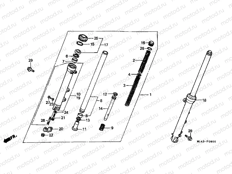 F-8 FRONT FORK