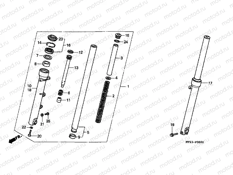 F-8 FRONT FORK