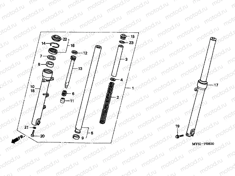 F-8 FRONT FORK