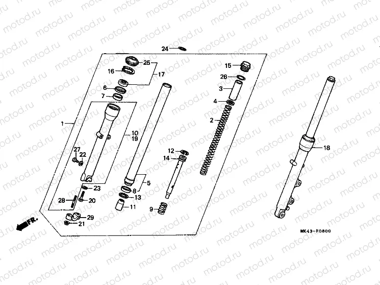 F-8 FRONT FORK