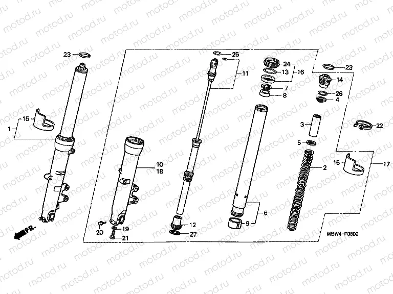 F-8 FRONT FORK