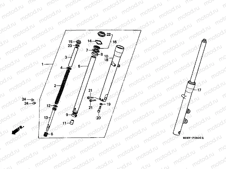 F-8 FRONT FORK