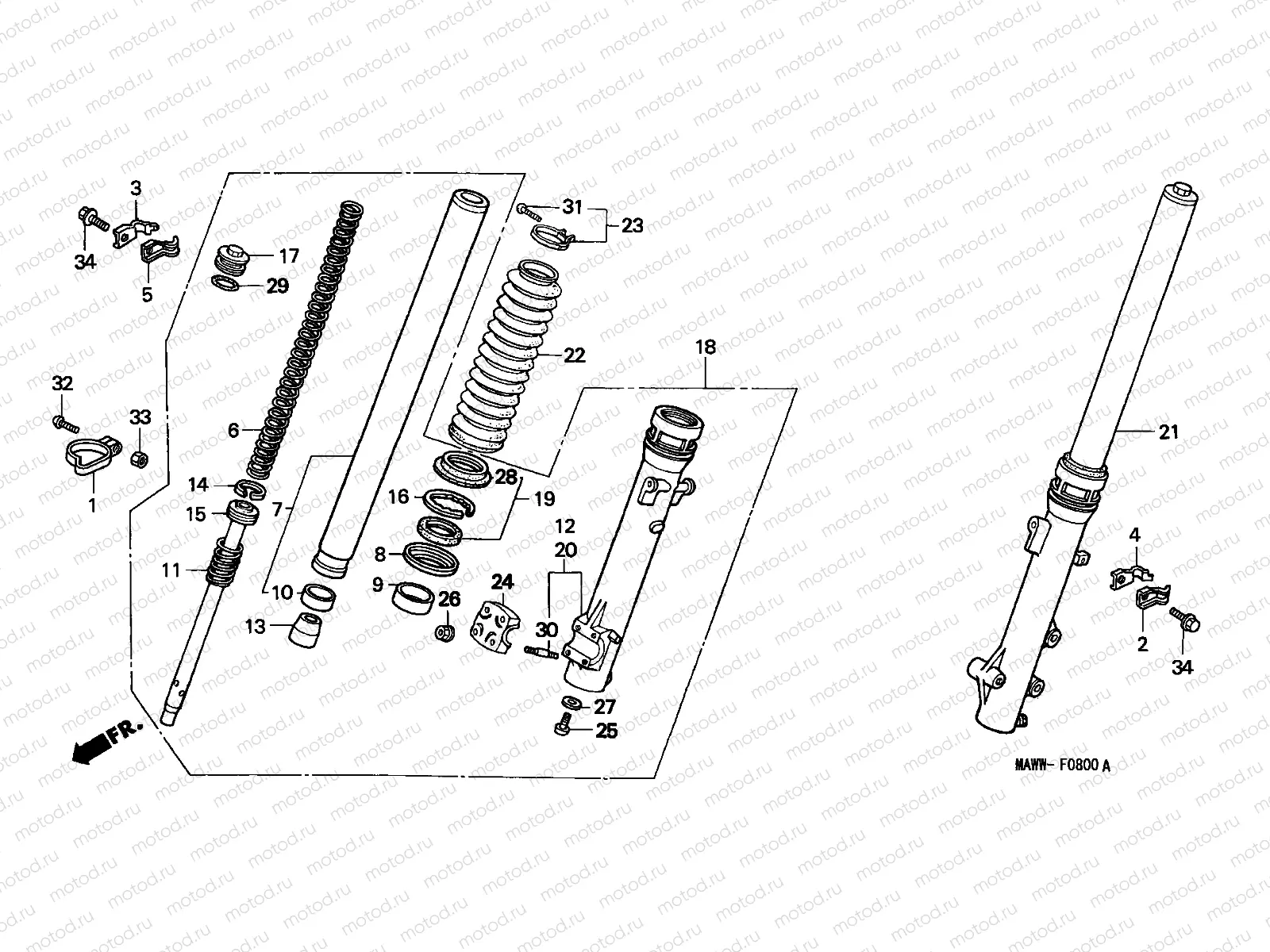 F-8 FRONT FORK