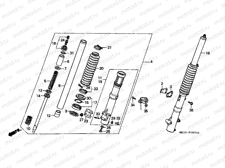F-8 FRONT FORK