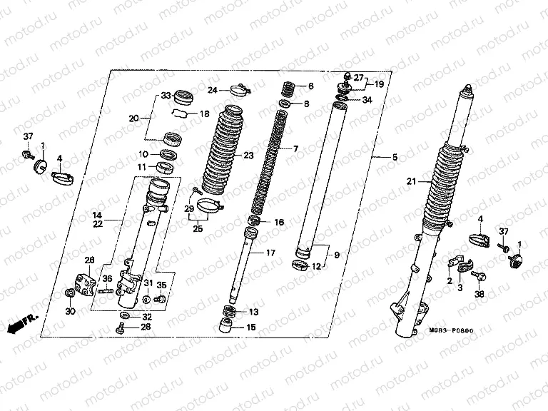 F-8 FRONT FORK