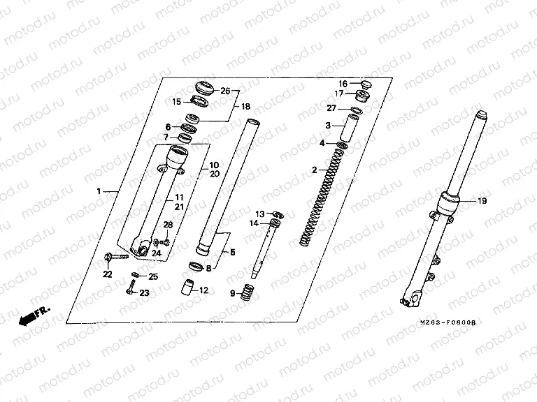 F-8 FRONT FORK