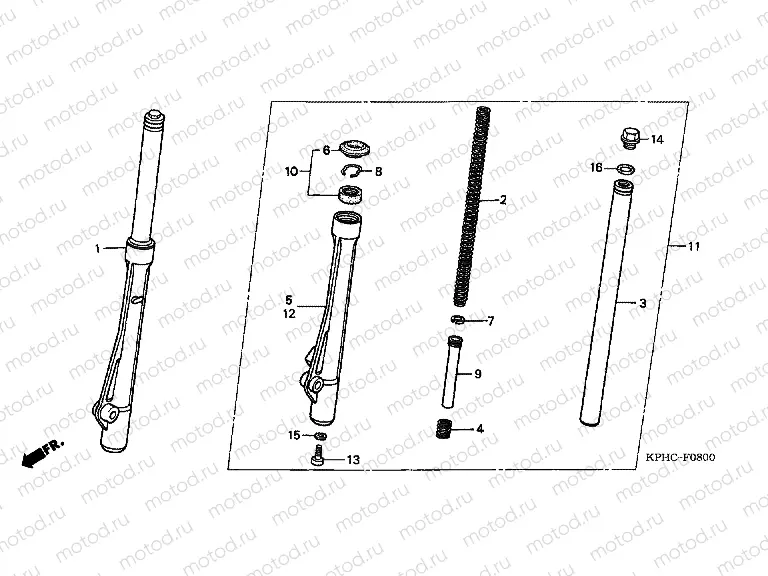 F-8 FRONT FORK