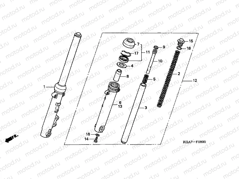 F-8 FRONT FORK
