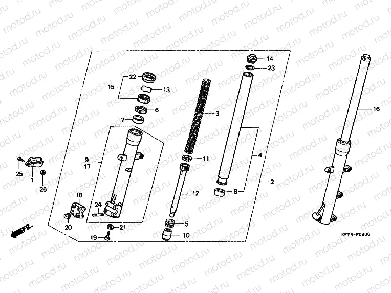 F-8 FRONT FORK