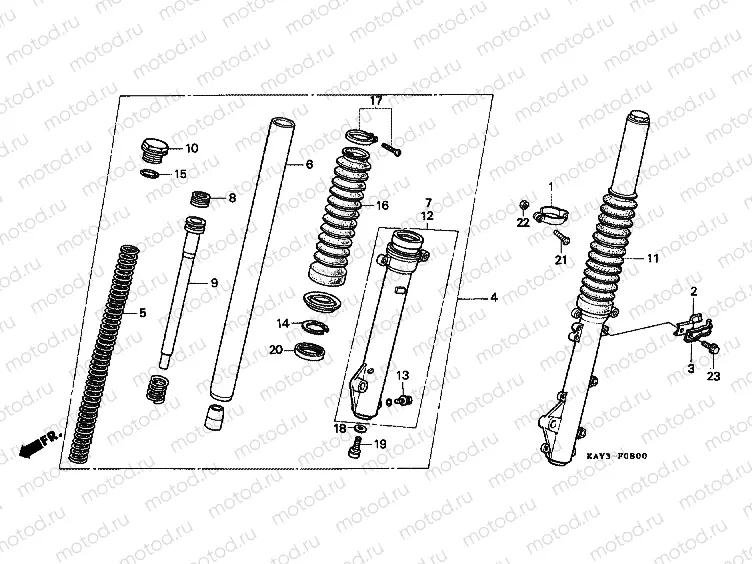 F-8 FRONT FORK