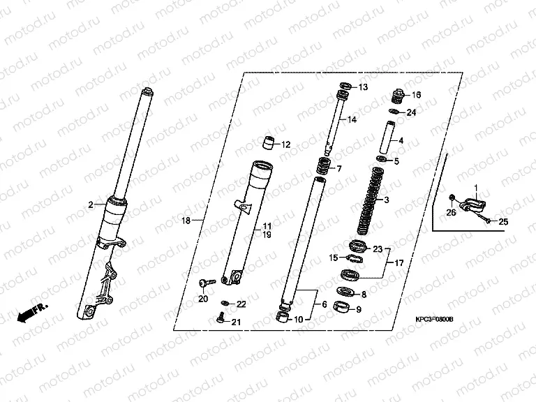 F-8 FRONT FORK