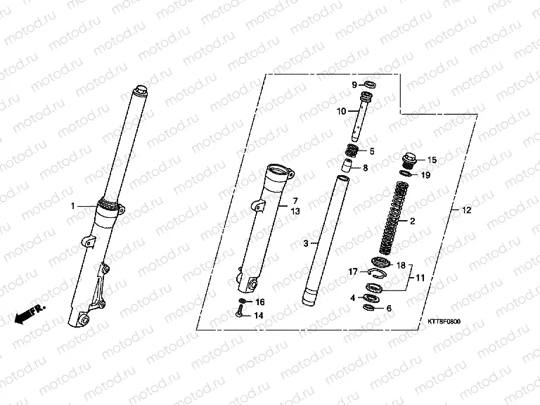 F-8 FRONT FORK