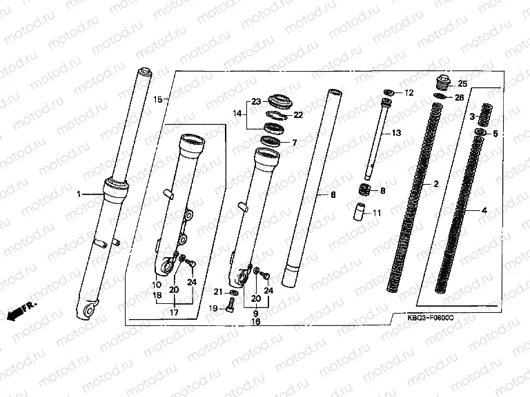 F-8 FRONT FORK