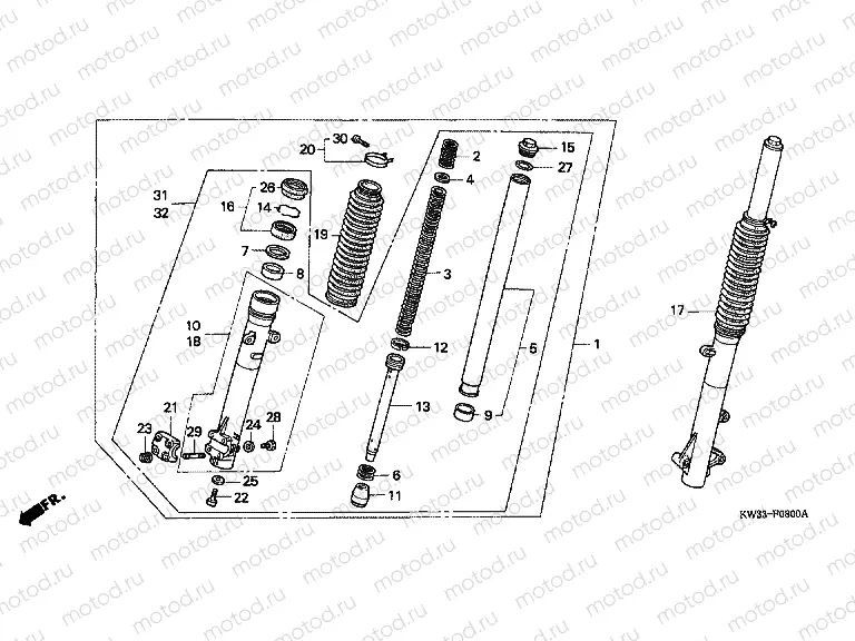 F-8 FRONT FORK