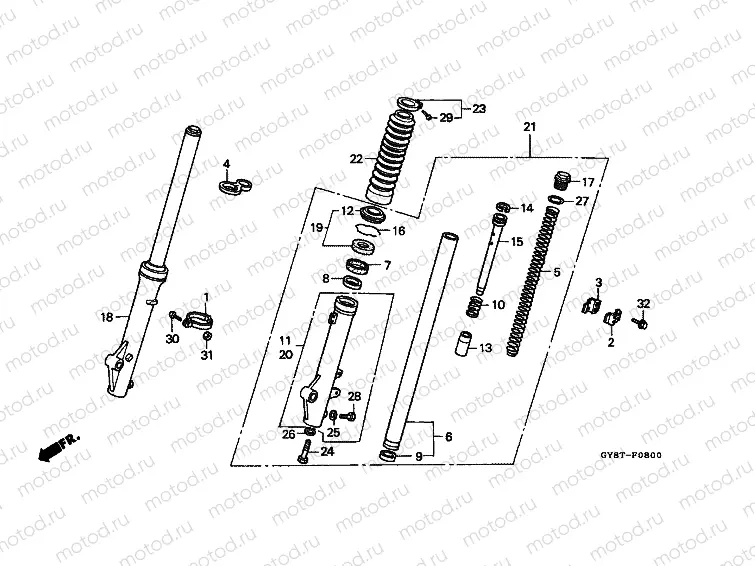 F-8 FRONT FORK