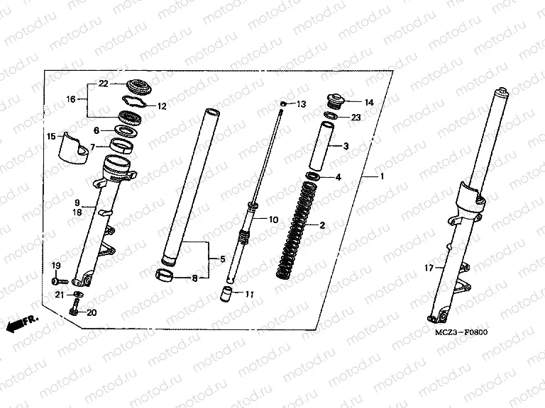 F-8 FRONT FORK (CB900F2 / 3)