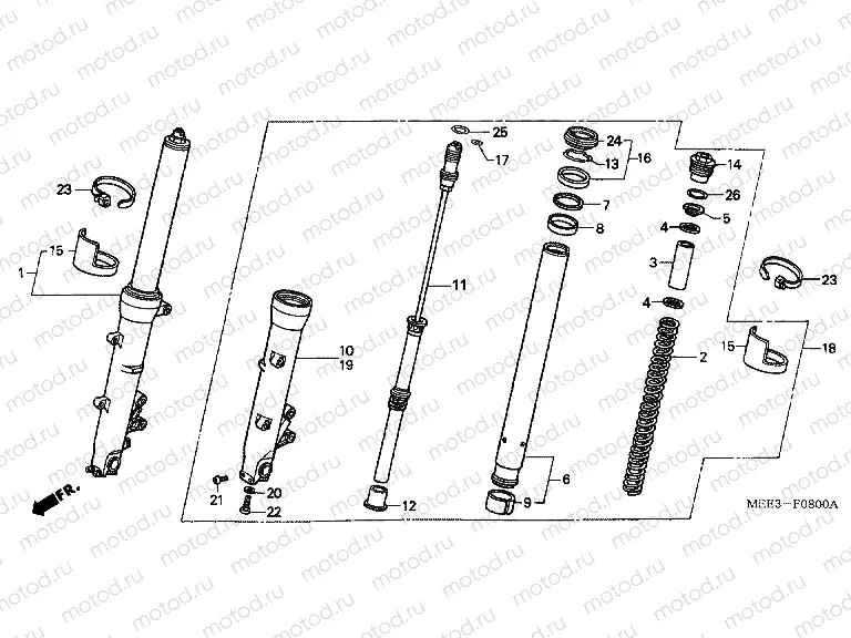 F-8 FRONT FORK (CBR600RR3 / 4)