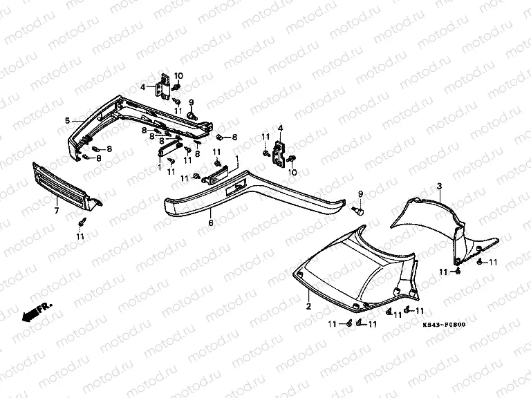 F-8 FRONT LOWER COVER / FRONT FENDER