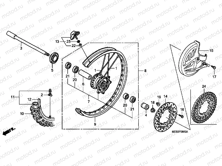 F-8 FRONT WHEEL