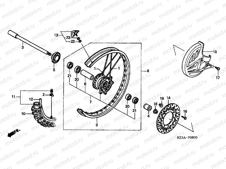 F-8 FRONT WHEEL