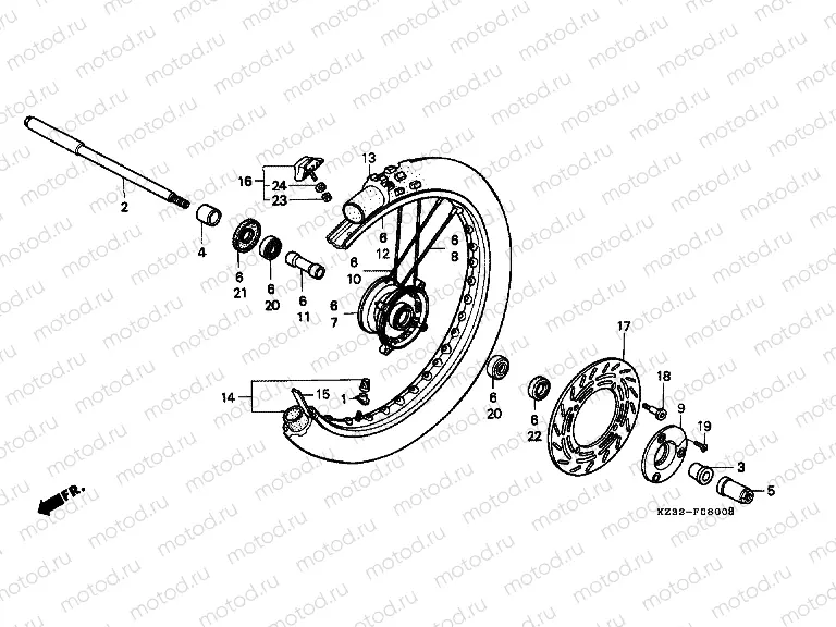 F-8 FRONT WHEEL