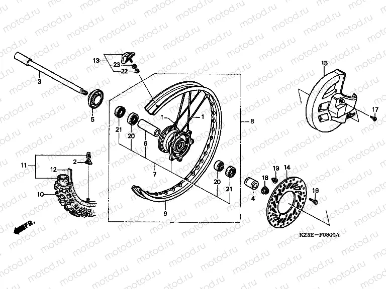 F-8 FRONT WHEEL
